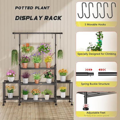 GIOTORENT 3-Tier Tall Metal Plant Stand Indoor Outdoor - Image 5