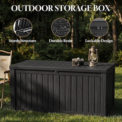 ROJIK 149 Gallon Outdoor Storage Box Waterproof, Weatherproof Deck Boxes - Image 8