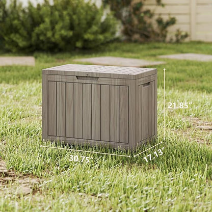 Outdoor Storage Box, 50 Gallon Waterproof Deck Box, Snap-Together Storage Bin - Image 3