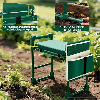 Garden Kneeler and Seat Heavy Duty 600LBS w/ Thicken Wide Soft Kneeling Pad | - Image 4