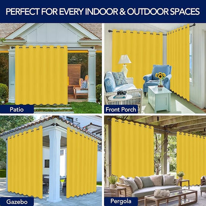 PureFit Outdoor Curtains for Patio Waterproof Weatherproof Outside Curtains | - Image 5