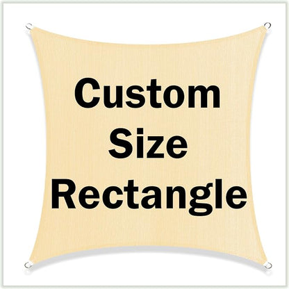 Custom Size Order to Make Sun Shade Sail Rectangle UPF50 Canopy Mesh Fabric UV by ShadeMart