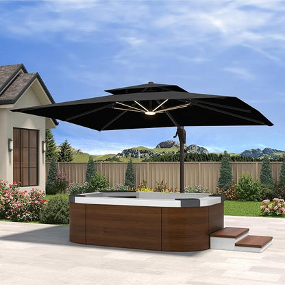10' X 13' Cantilever Patio Outdoor Umbrella by MPLShade
