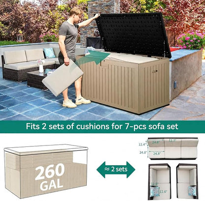 YITAHOME 260 Gallon Large Deck Box - Image 4
