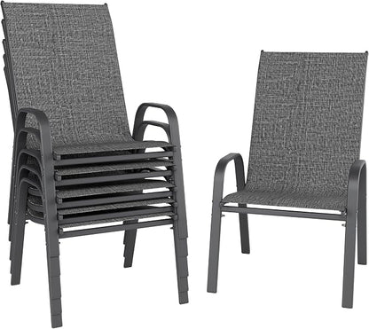 Patio Chairs Set of 6, Stackable Outdoor Dining Chairs by furniture