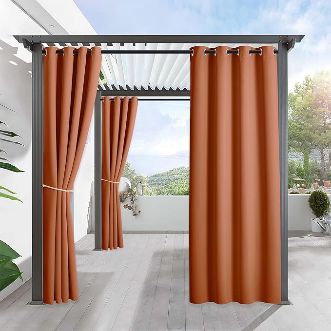 RYB HOME Outdoor Curtains for Patio Waterproof Privacy Thermal Insulated | by RYBHOME