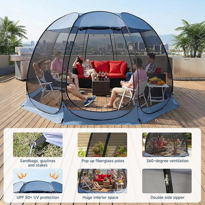 Alvantor Pop Up Screen House Tent, Instant Outdoor Gazebo - Image 5