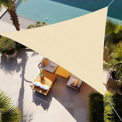 Shade&Beyond Custom Sun Shade Sail 13'x15'x19.8' Triangle Sun Sail Shades Patio by ShadeBeyond