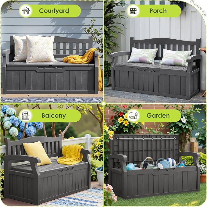 Greesum 80 Gallon Outdoor Storage Bench - Image 7