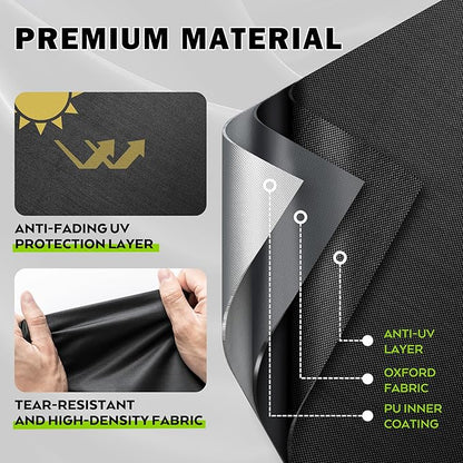 Grill Cover for Blackstone Culinary 36" Griddle Deluxe 2361, Outdoor Griddle Cover for Blackstone Culinary 36in Griddle Deluxe with Extendable Side Table 2362, Protective Flat Top Grill Cover