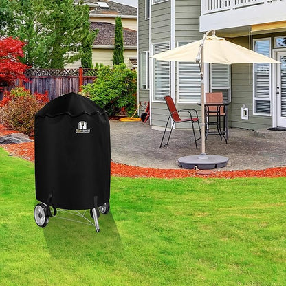SUPJOYES Grill Cover for Weber Charcoal Kettle, 22 Inch BBQ Grill Covers, Heavy Duty Waterproof Barbecue Accessories