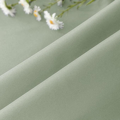 HolidayIdeas Gazebo Curtains Outdoor Waterproof 4 Panels-Windproof Weatherproof Privacy Curtains-Grommet Top and Tab Bottom Drape for Patio, Porch, Pergola, Cabana, Backyard 54x95 Inch Sage Green