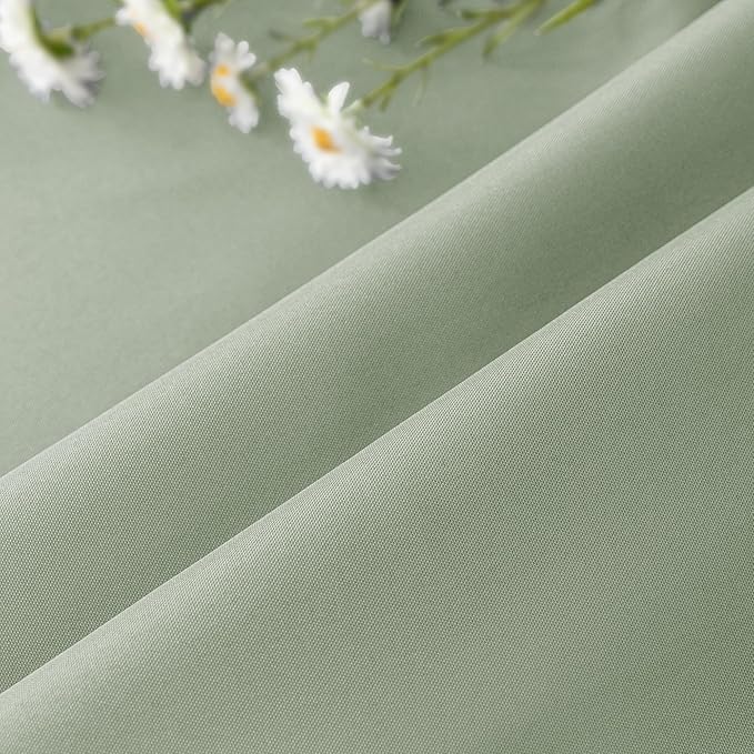 HolidayIdeas Outdoor Curtains for Patio Waterproof-4 Panels 54x84 Inch Windproof Weatherproof Privacy Sage Green Curtains-Grommet Top and Tab Bottom Drape for Gazebo, Porch, Pergola, Cabana, Backyard