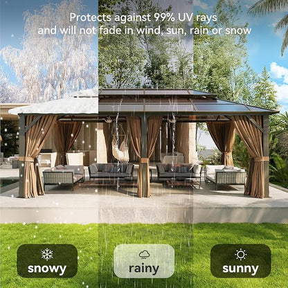 Aoxun 12'x20' Hardtop Gazebo - Image 6