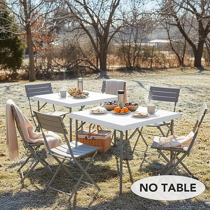 LUSHVIDA 2 Packs Vinyl Card Tablecloth with Flannel Backing 34x34 inch - Waterproof Plastic Picnic Table Cover for Square Folding Table Cloth with Elastic Corners, White