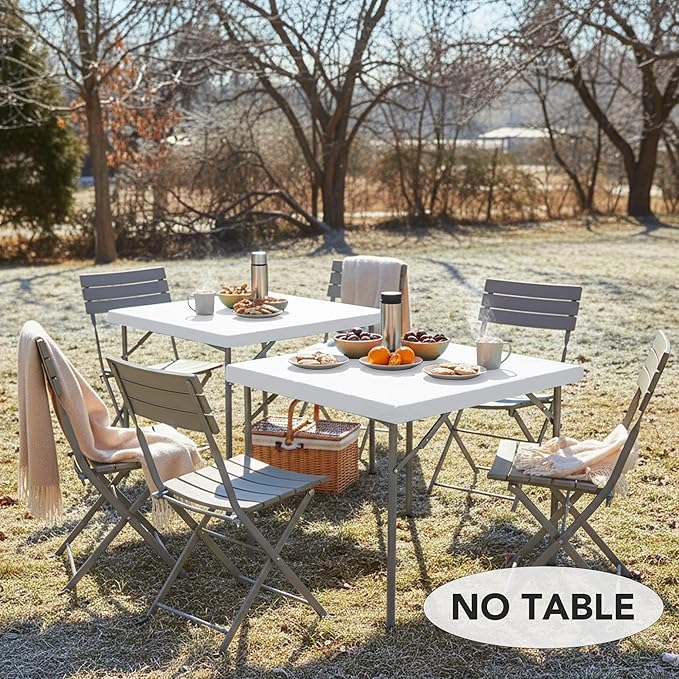 LUSHVIDA 2 Packs Vinyl Card Tablecloth with Flannel Backing 36x36 inch - Waterproof Plastic Picnic Table Cover for Square Folding Table Cloth with Elastic Corners, White
