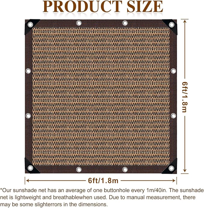 80% Shade Cloth -6x6FT Sunblock Net - Image 3