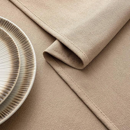 MIULEE Brown Linen Polyester Tablecloth 52x70 Inch Rectangle Table Cloth Waterproof,Stain Resistant & Wrinkle Resistant for Dining Party Wedding