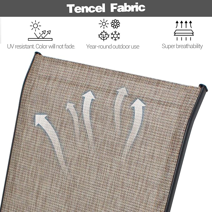 Stackable Patio Chairs Set of 8, Outdoor Chairs Set - Image 6