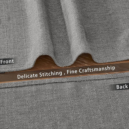 BALCONY & FALCON Placemats Set of 4 Faux Linen Cloth Place Mats Washable Waterproof Wrinkle Resistant Table Placemats for Dining Kitchen Farmhouse Indoor & Outdoor Use(Gray, 13.8”x 17.7”