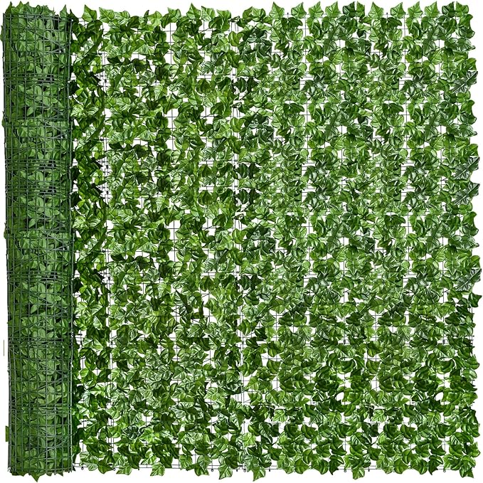 DearHouse Artificial Ivy Privacy Fence, 197x78.7inch Artificial Hedges Fence and Faux Ivy Leaf Decoration for Outdoor Decor, Home, Garden Decor