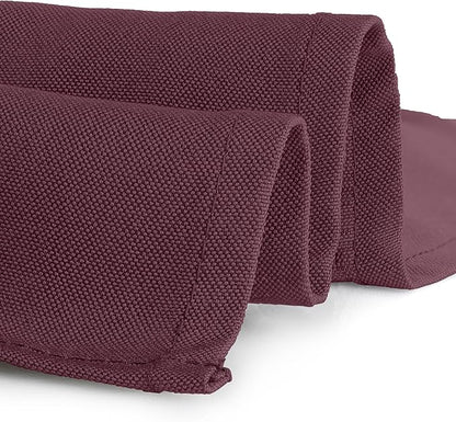 Gee Di Moda Rectangle Tablecloth - 60 x 84 Inch Burgundy Table Cloth for 5 Foot Rectangle Tables - Heavy Duty Washable Fabric - for Holiday Party, Dinner, Weddings, Baby Shower & Events