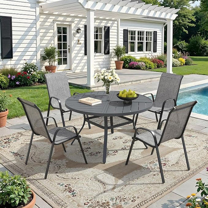 DIFY Patio Chairs Set of 4, Stackable Outdoor Dining Chairs Set - Image 2
