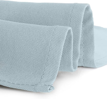 Gee Di Moda Rectangle Tablecloth - 60 x 102 Inch Baby Blue Table Cloth for 6 Foot Rectangle Tables - Heavy Duty Washable Fabric - for Holiday Party, Dinner, Weddings, Baby Shower & Events