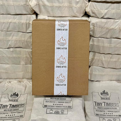 The Tiny Timbers USDA Grade Kiln Dried Hardwood for Table Top Fire Pit and Pizza Oven | Compatible with Solo Stove Mesa & Mesa XL | 5" Splits | USA Sourced | 15 lb. | 1000+ cu. in. | Wild Black Cherry