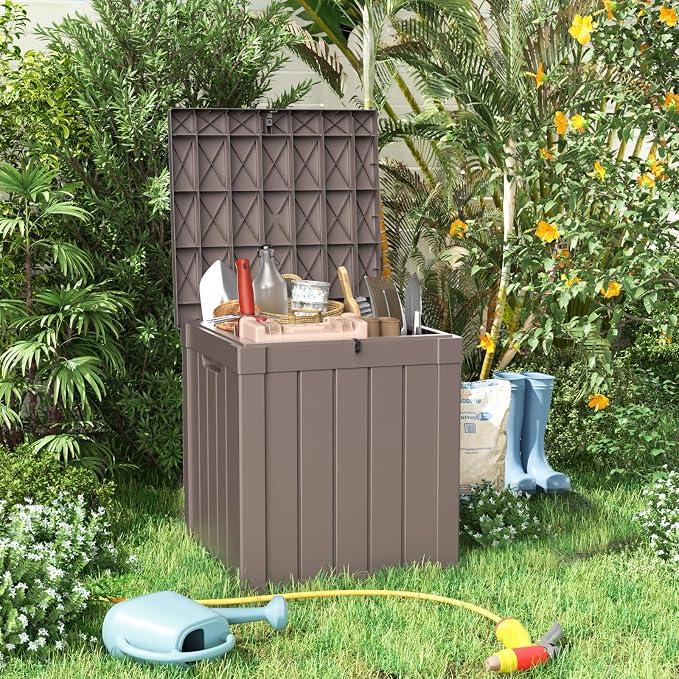 ROJIK 51 Gallon Resin Deck Box, Lockable Waterproof Weatherproof Outdoor - Image 5