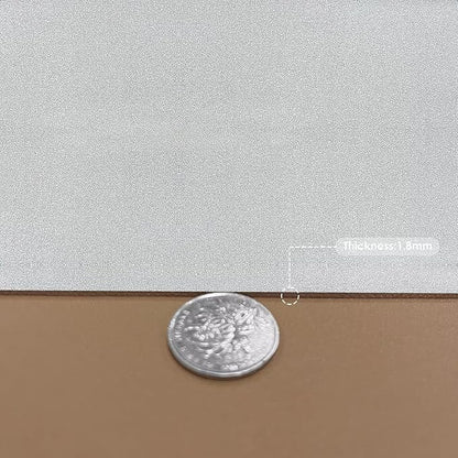 Leather Desk Mat,1.8mm Thick,15.75x63 Inch Desk Cover,Desk Protector Mat,Dresser Cover Top,XL Desk Mat,Table Top Protector,Dresser Protector Top,Desk Cover Protector(Khaki+Silvery,15.75x63)