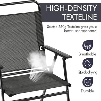 Yaheetech Outdoor Patio Chairs Set of 4, Folding Lawn Chair, no assembly - Image 7
