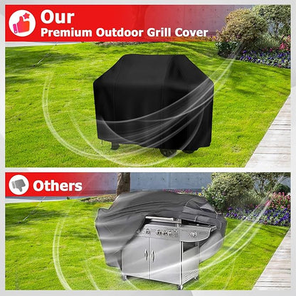 iCOVER 55 Inch Grill Cover, BBQ Grill Cover for Outdoor Grill, Anti-UV & Fade Resistant Gas Grill Cover, Waterproof Barbecue Grill Covers for Weber, Char-Broil, Nexgrill and More Grills.