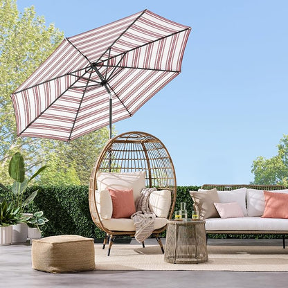 Best Choice Products 10ft Solar Polyester LED Lighted Patio Umbrella w/Tilt - Image 2