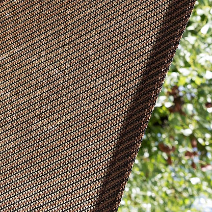 Amgo Custom Size 11' x 12' x 16.3' Brown Right Triangle Sun Shade Sail UPF50+ - Image 9