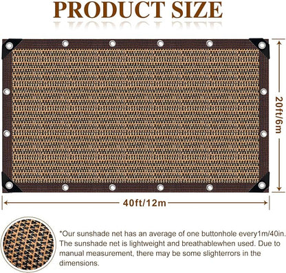 Shade Cloth for Garden, 80% Shade Cloth for Plants, Mesh Tarp, Patio Covers for - Image 2