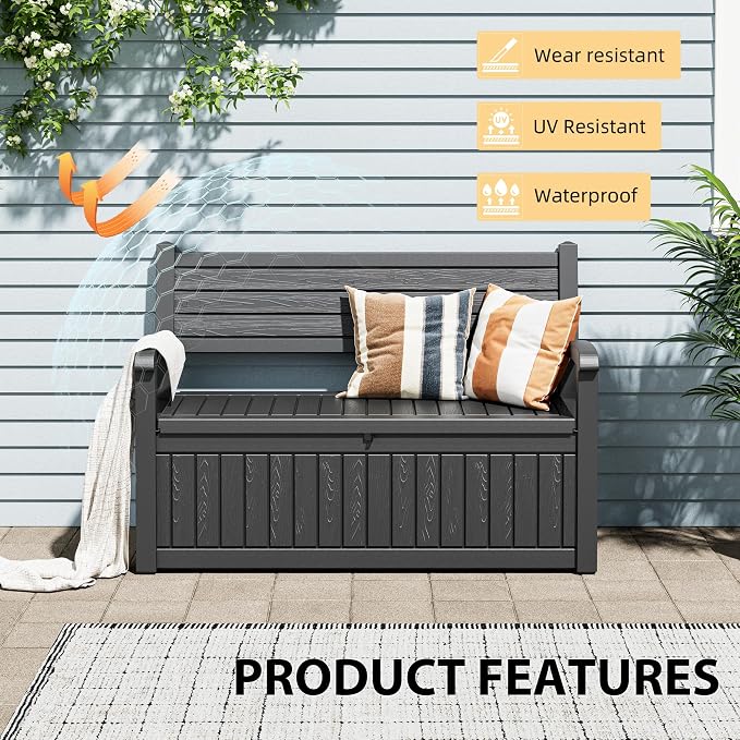 80 Gallon Lockable Deck Bench - Image 5