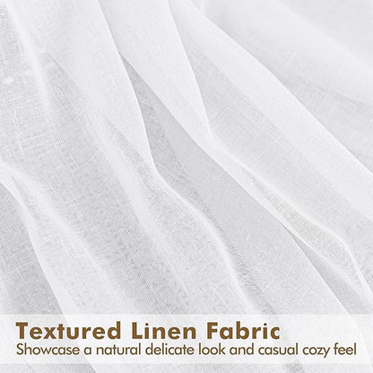 Semi Voile White Sheer Outdoor Curtains - Image 6