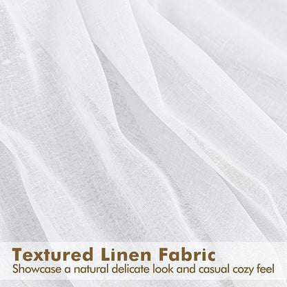 Semi Voile White Sheer Outdoor Curtains - Image 6
