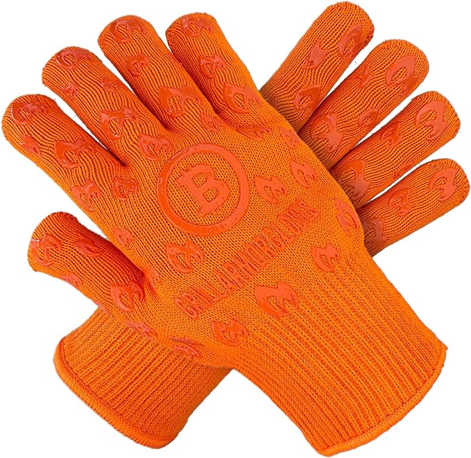 Grill Armor Oven Gloves – 932°F Heat, Fire & Cut Resistant Mitts for BBQ, Grill, Cooking, Grilling, Baking, Smoker & Fire Pit