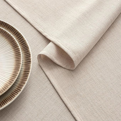 MIULEE Ivory Linen Polyester Tablecloth 60x144 Inch Spring Rectangle Table Cloth Waterproof,Stain Resistant & Wrinkle Resistant for Dining Party Wedding