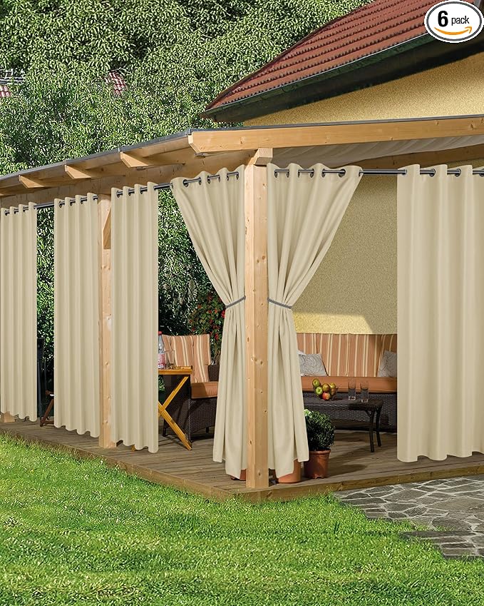 HolidayIdeas 6 Pack Outdoor Curtains by HolidayIdeas