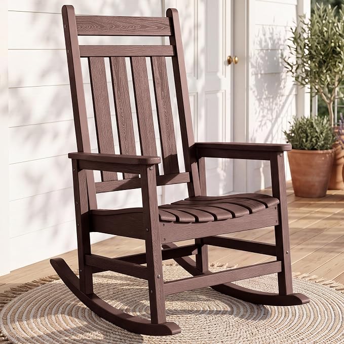 SERWALL Outdoor Rocking Chair, Oversized Rocking Chair by SERWALL
