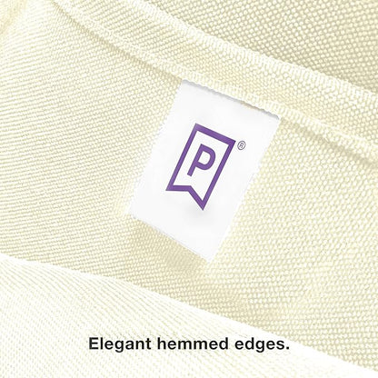 Gee Di Moda Rectangle Tablecloth - 60 x 126 Inch Ivory Table Cloth for 8 Foot Rectangle Tables - Heavy Duty Washable Fabric - for Holiday Party, Dinner, Weddings, Baby Shower & Events