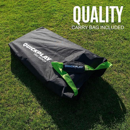 QUICKPLAY PRO Portable Folding Soccer Team Bench with Canopy Shelter | Heavy-Duty, Fast Set-Up Weatherproof Sideline Seating | 4, 6, and 9 Seat Options for Sports, Camping & Outdoor Activities
