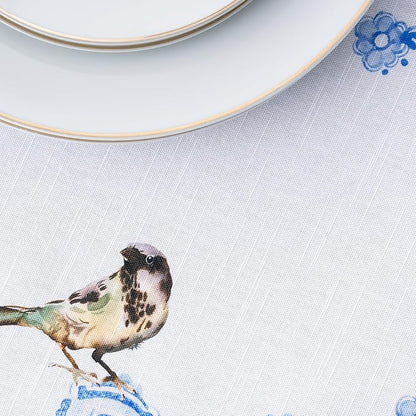 Maison d'Hermine Table Cloth Round Table 100% Cotton Tablecloth for Dining Room, Farmhouse, Home, Hotel, Parties & Wedding - Ideal for Easter Decorations Spring & Summer (Amsterdam Canals, 63" Round)