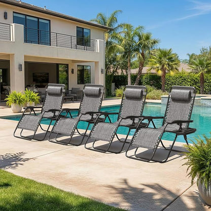 Homall Zero Gravity Chair Patio Folding Lawn Lounge Reclining Chair | - Image 5