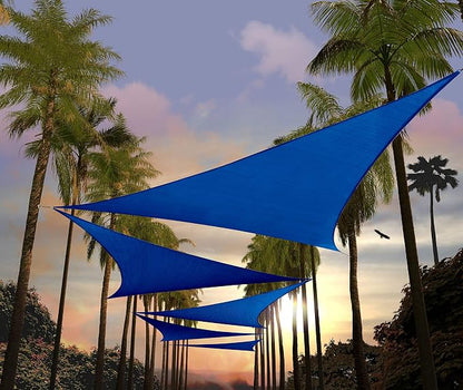 Amgo Custom Size 10' x 10' x 10' Blue Triangle Sun Shade Sail UPF50+ AGTAPT10 by Amgo