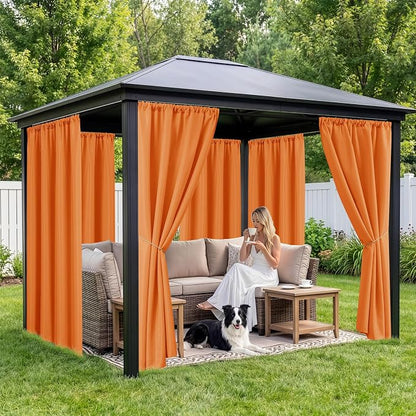Outdoor Curtains for Patio Waterproof, 8 Panels, Rod Pocket | Weatherproof & - Image 4