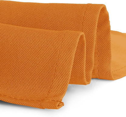 Gee Di Moda Rectangle Tablecloth - 90 x 132 Inch Orange Table Cloth for 6 Foot Tables with Floor-Length Drop - Heavy Duty Washable Fabric for Holiday Party, Dinner, Weddings & Baby Shower